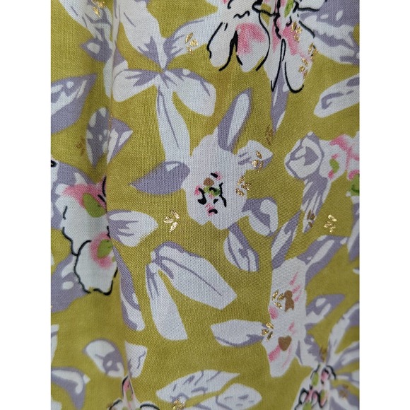 SOLITAIRE Boho Peasant Floral Blouse Large - Picture 3 of 6